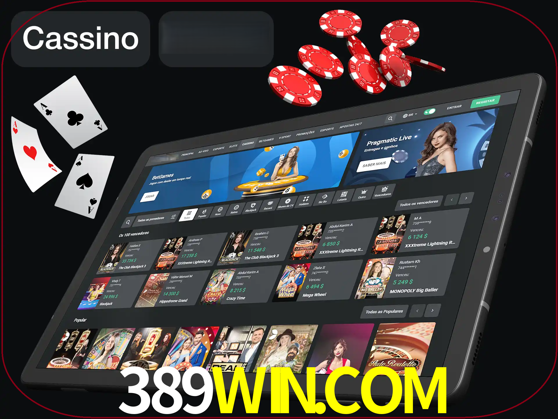 Jogue vários jogos de cassino em nosso cassino.
