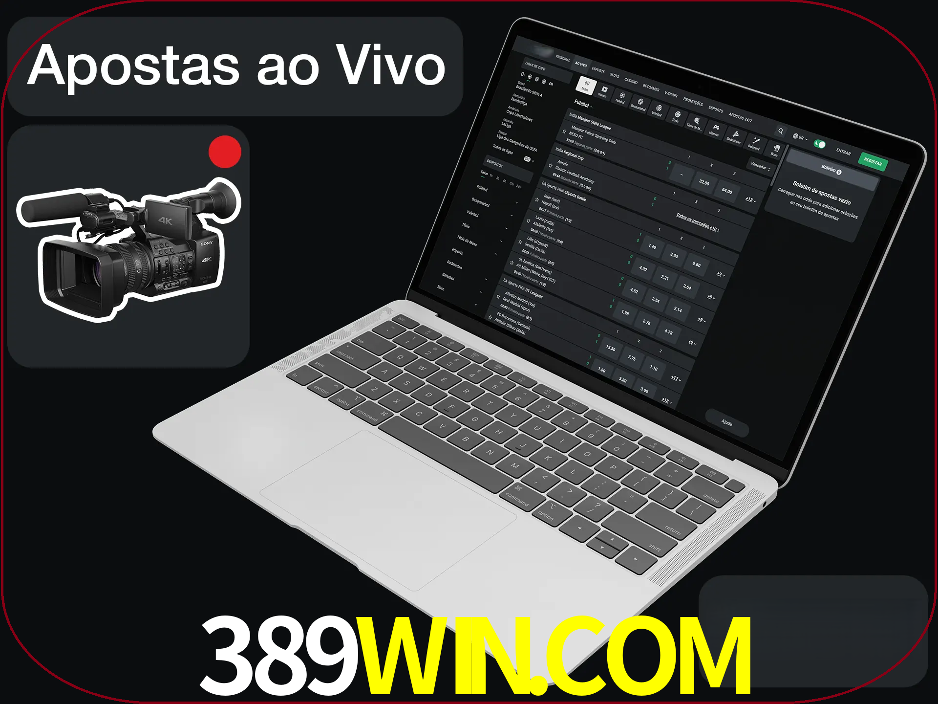 Aposte em formato ao vivo em nosso site.